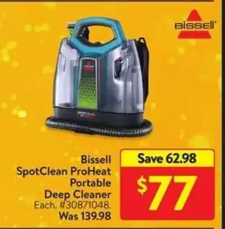 Walmart Bissell SpotClean ProHeat Portable Deep Cleaner offer