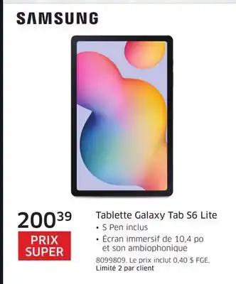 The Source Tablette galaxy tab s6 lite samsung offer