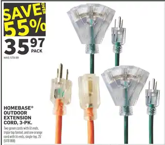 Co-op HOMEBASE OUTDOOR EXTENSION CORD, 3-PK offer