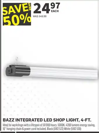 Co-op BAZZ INTEGRATED LED SHOP LIGHT, 4-FT offer