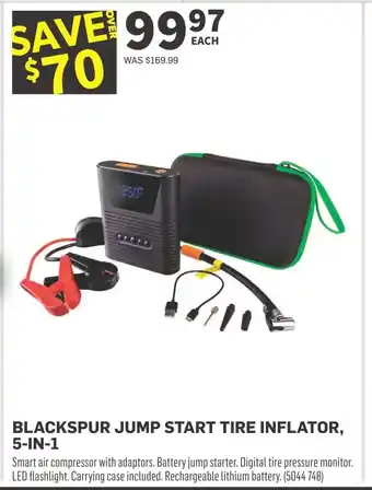 Co-op BLACKSPUR JUMP START TIRE INFLATOR, 5-IN-1 offer