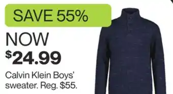 Hudson's Bay Calvin klein boys' sweater offer