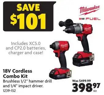 Home Hardware 18v cordless combo kit offer