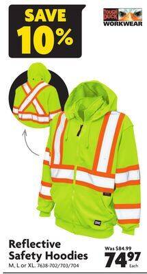 Home Hardware Reflective safety hoodies offer