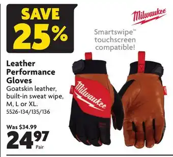 Home Hardware Leather performance gloves offer