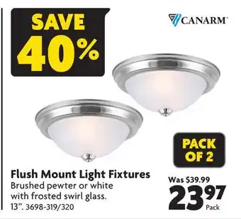 Home Hardware Flush mount light fixtures offer