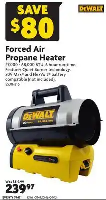 Home Hardware Forced air propane heater offer