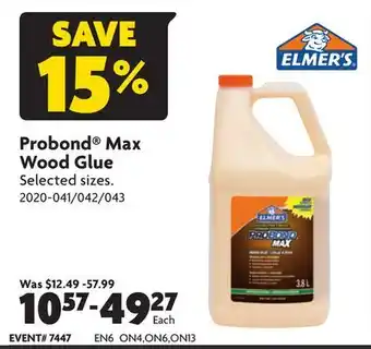 Home Hardware Probond max wood glue offer