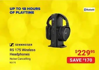 Visions Electronics Sennheiser rs 175 wireless headphones offer