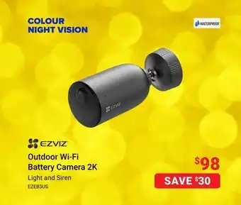 Visions Electronics Ezviz outdoor wi-fi battery camera 2k offer