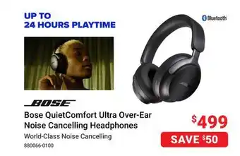 Visions Electronics Bose quietcomfort ultra over-ear noise cancelling headphones offer