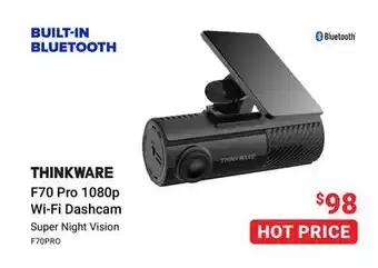 Visions Electronics Thinkware f70 pro 1080p wi-fi dashcam offer