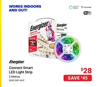 Visions Electronics Energizer connect smart led light strip offer