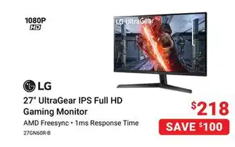 Visions Electronics Lg 27 ultragear ips full hd gaming monitor offer