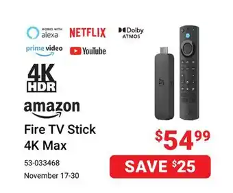 Visions Electronics Amazon fire tv stick 4k max offer