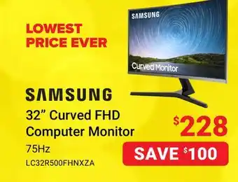 Visions Electronics Samsung 32 curved fhd computer monitor offer