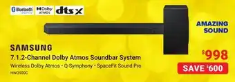 Visions Electronics Samsung 7.1.2-channel dolby atmos soundbar system offer