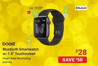 Visions Electronics Boost bluetooth smartwatch w/ 1.4 touchscreen offer