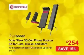 Visions Electronics Weboost drive sleek 5g cell phone booster kit for cars, trucks, and more offer
