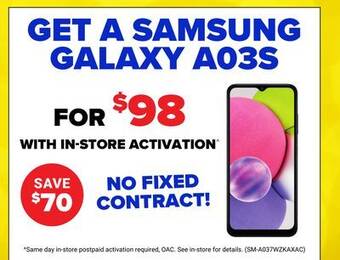 Visions Electronics Samsung galaxy a03s offer