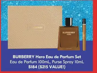Shoppers Drug Mart Burberry hero eau de parfum set offer