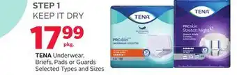 Rexall Tena underwear, briefs, pads or guards offer