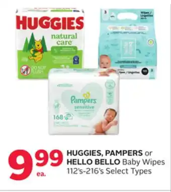 Rexall Huggies, pampers or hello bello baby wipes offer