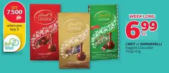 Rexall Lindt or ghirardelli bagged chocolate offer