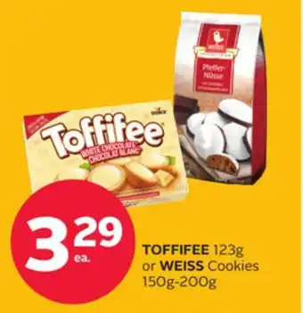 Rexall Toffifee 123g or weiss cookies 150g-200g offer