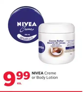 Rexall Nivea creme or body lotion offer