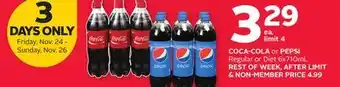 Rexall Coca-cola or pepsi regular diet offer