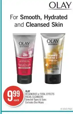 Shoppers Drug Mart Olay regenerist or total effects facial cleansers offer