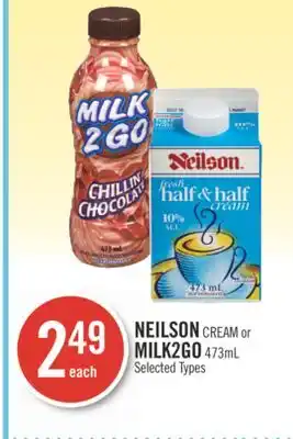 Shoppers Drug Mart Neilson cream or milk2go offer