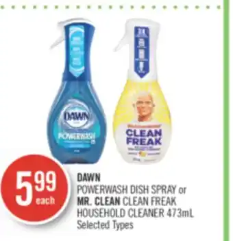 Shoppers Drug Mart Dawn powerwash dish spray or mr. clean clean freak household cleaner 473ml offer