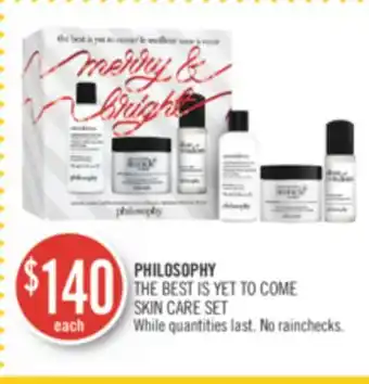 Shoppers Drug Mart Philosophy the best is yet to come skin care set offer
