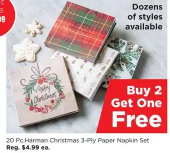 Kitchen Stuff Plus 20 pc. harman christmas 3-ply paper napkin set offer
