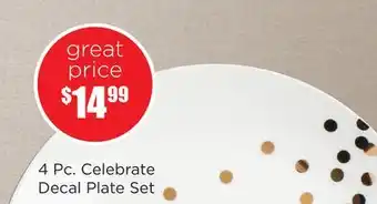 Kitchen Stuff Plus 4 pc celebrate decal plate set offer