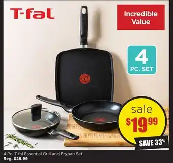 Kitchen Stuff Plus 4 pc. t-fal essential grill and frypan set offer