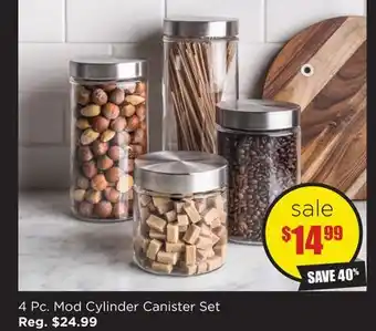 Kitchen Stuff Plus 4 pc. mod cylinder canister set offer