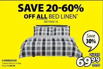 JYSK Cambridge 7-piece bed-in-a-bag offer