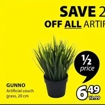 JYSK Gunno artificial couch grass offer