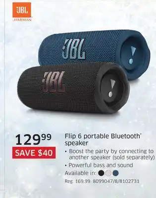 The Source Jbl flip 6 portable bluetooth speaker offer