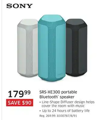 The Source Sony srs-xe300 portable bluetooth speaker offer