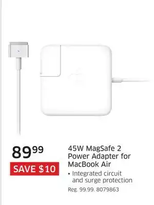 The Source Apple 45w magsafe 2 power adapter for macbook air offer