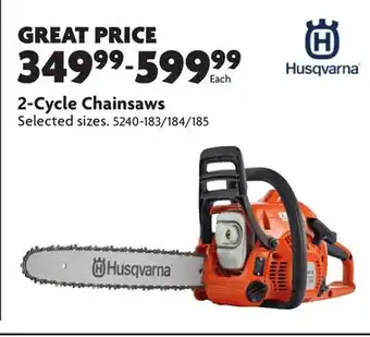 Home Hardware 2-cycle chainsaws offer