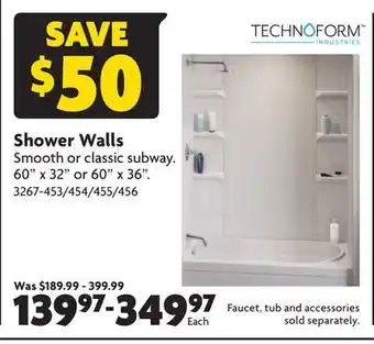 Home Hardware Shower walls offer