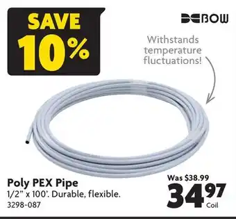 Home Hardware Poly pex pipe offer