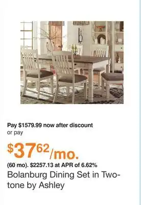 Ashley Furniture Bolanburg dining set in two-tone by ashley offer