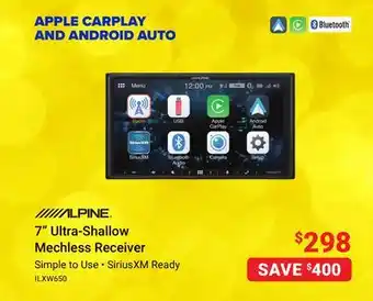 Visions Electronics Alpine 7 ultra-shallow mechless receiver offer