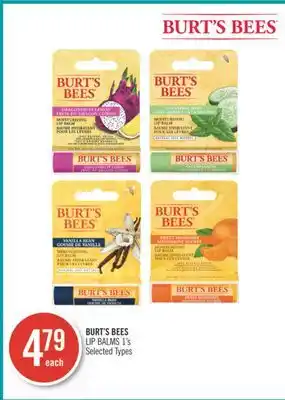 Shoppers Drug Mart Burt's bees lip balms offer